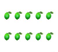 Advokingtap Limón artificial con hojas y ramas, modelo de fruta de espuma para fondos de fotografía, decoración del hogar y decoración de boda, 8,7 cm (verde)