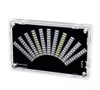 Advokingtap Música LED para pantalla SPECTRUM Kit DIY con carcasa acrílica y entrada de audio USB, negro 113 x 72 x 12 cm para entusiastas de la electrónica y proyectos creativos (B)