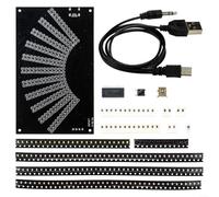 Advokingtap Música LED para pantalla SPECTRUM Kit DIY con carcasa acrílica y entrada de audio USB, negro 113 x 72 x 12 cm para entusiastas de la electrónica y proyectos creativos (A)