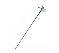 Advokingtap Paleta de mezcla del acero inoxidable 304 con la hélice de la dispersión de tres discos, impulsor del agitador del laboratorio para el equipo de agitación industrial (500-round Rod)