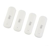 Advokingtap Paquete de 4 monitores inteligentes de temperatura y humedad Tuya, sensor integrado, control de aplicación, medición precisa, año remoto, almacenamiento de datos, compacto