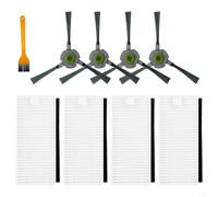 Advokingtap Paquete de accesorios para robot aspirador Forfor U180 M201 L3 incluye 4 cepillos de barrido de bordes, 4 filtros de polvo, 1 ayuda de limpieza, limpieza profunda de alfombras