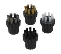 Advokingtap Para juego de repuesto de cabezal de cepillo de fregona de vapor, cepillos M8 de acero inoxidable y cobre que se adaptan a la mayoría de limpiadores de vapor, limpieza multisuperficie para