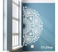 Advokingtap Pegatina de pared con diseño de mandala de PVC, impermeable, extraíble, tamaño personalizable para dormitorio, sala de estar, oficina en casa, decoración artística (2#)