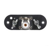 Advokingtap Placa adaptadora para antenas de onda corta, soporte de antena de acero inoxidable para dipolo positivo V y V invertido, compatible con alimentación de extremo de línea larga,