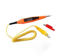 Advokingtap Probador de voltaje digital Pen 25V-32V DC polaridad del circuito con pantalla LED y alambre de resorte de 24M para reparación de automóviles y mantenimiento automotriz