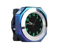 Advokingtap Reloj de motocicleta de aleación de aluminio impermeable reloj de cuarzo luminoso para dial para manillar 22-28 mm Ipx7 resistente a la intemperie para todoterreno Touring Riding Negro