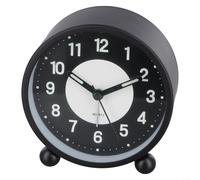 Advokingtap Reloj despertador que brilla en la oscuridad, reloj despertador silencioso sin tictac, caja de metal, reloj despertador para uso diario en el hogar y dormitorio