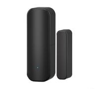 Advokingtap Sensor de seguridad inteligente para puerta y ventana Soporte de control remoto Activación de voz Acceso familiar para Alexa Sistema de alarma (negro)