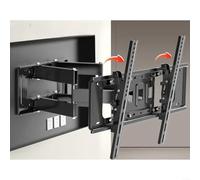 Advokingtap Soporte de pared para TV, movimiento completo, giratorio e inclinable, ajustable, 26-80 pulgadas, diseño de seis brazos de acero resistente, soporta hasta 40 kg, color negro para vivir (E)