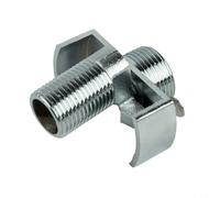 Advokingtap Tubo de cabezal de ducha de cobre cromado con punto de conexión en ángulo, montaje en pared, accesorio de baño plateado montado en la pared, rosca de 1/2 pulgada, adaptador de grifo de 3/4