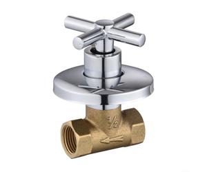 Advokingtap Válvula de latón de grado de fontanería para aplicaciones de drenaje de ducha, interfaz de rosca de 1/2 pulgada 3/4 pulgadas, válvula de ducha de baño de funcionamiento suave (1/2 pulgada)