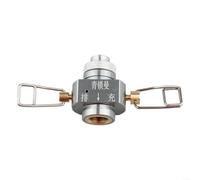 Advokingtap Válvula de repuesto para depósito de gas con adaptador de alivio de presión, construcción de aleación de aluminio, gris, 45 x 2 x 37 cm, compatible con estufas de camping para senderismo