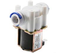 Advokingtap Válvula solenoide de entrada de agua normalmente cerrada de 12 V 24 V para purificador de agua RO Lavavajillas Fuente de consumo de baja potencia 48 W ABS blanco (3DC 24V)