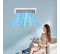 Advokingtap Ventilador de aire acondicionado montado en la pared sin taladro con carga inalámbrica, para cocina, dormitorio, oficina, unidad de refrigeración compacta de bajo consumo (aire