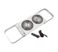 Advokingtap Ventilador de techo para caravana de 12 V CC, doble fila, ventilación de refrigeración con 4 velocidades, ajustable, expandible, 37,5-58,9 cm, ABS para caravana y remolque para