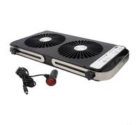 Advokingtap Ventilador de techo para caravana de 12 V CC, doble fila, ventilación de refrigeración con 4 velocidades, ajustable, expandible, 37,5-58,9 cm, ABS para caravana y remolque para