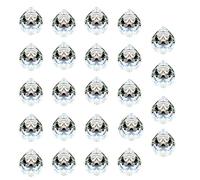 ADWIKOSO 24 Colgantes de Prisma de Bola de Cristal de 20 mm, Colgante de araña de Cristal para Colgar Feng Shui, atrapasueños de Boda, decoración de Ventana del hogar (20 mm, 24)