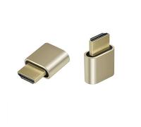 ADWITS 2-Pack 4K 2K 1080P 30Hz a 60Hz Compatible HDMI Display Emulator DDC EDID Adaptador de Monitor de Fantasma sin Cabeza Dummy Plug, Nueva versión más Alta 4096x2160 @ 60Hz - Color Dorado