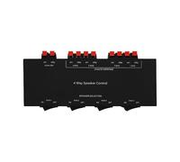 ADWITS Selector de altavoces pasivos de 4 canales, concentrador de caja de distribución de sonido de 4 zonas, soporta hasta 200 W/potencia total, caja cuadrada de metal completa
