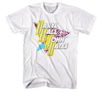 ADX33GVBNU Hall & Oates 80's Icons Men's T Shirt Pop Music Duo out of Touch Concert Tour White XXL