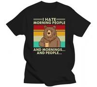 ADX33GVBNU I Hate Morning People and Mornings and People T Shirt Black S