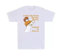 ADX33GVBNU I Like My Girls Nerdy, Dirty and Curvy Funny Inspired T-Shirt White M