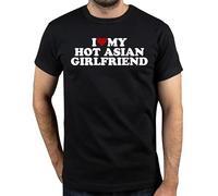 ADX33GVBNU I Love My Hot Asian Girlfriend T Shirt Black 3XL