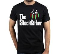 ADX33GVBNU The Stockfather Stock Market Bull Investor T Shirts Black 3XL