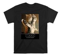 ADX33GVBNU Titanic Funny Cats Version T-Shirt Black S