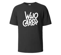 ADX33GVBNU Who Cares Print T-Shirt Black 3XL