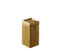 ADYHBFGT Caja de Tarro Dispensador de Palillos de Dientes Caja De Palillos For El Hogar, Sala De Estar, Soporte For Palillos De Dientes De Madera Maciza, Tarro Portátil De Color Nogal(A)