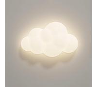 ADYOLTB Aplique de pared LED regulable de 10 W, luz blanca como la leche, luz de nube de estrella linda, lámpara de acrílico montada en la pared para niños, niñas, dormitorio, pasillo, guardería, habi