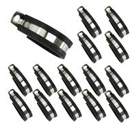 Adyoney 15 abrazaderas de cable tipo R de 32 mm, abrazadera de tubo de acero inoxidable 304, abrazadera de tubo duradera para tubo, líneas de alambre, mangueras, abrazadera de bucle aislada acolchada