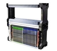 ADZ Soporte universal para juegos - 46 Game Storage Tower Rack for PS2 PS3 PS4 PS5 PSP Xbox 360 Xbox One Series X Wii Switch Games DVD and Blu-Ray Disks Includes 2 controladores Mounts (White)