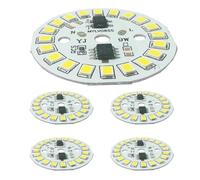 ADZJOY Placa de luz LED de Alto Voltaje de 220 V, 5/10 Piezas, Placa de luz Lineal de 2835 Bombillas, Fuente de luz de Placa de luz LED sin Controlador de 3-15 W(Warm White,5PCS_15W(44MM))