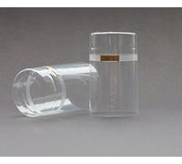 AE-GLAS : Cápsulas retráctiles transparentes con tira desprendible (⌀ = 32,5 mm/longitud = 55 mm) para corchos de botella (75 piezas)