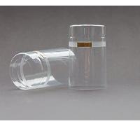 AE-GLAS : Cápsulas retráctiles transparentes con tira desprendible (⌀ = 32,5 mm/longitud = 55 mm) para corchos de botella (25 piezas)