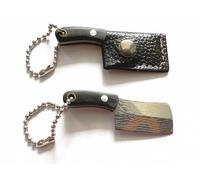AE-GLAS Pequeño cuchillo de bolsillo para llavero con mango de madera y tapa protectora, pequeño de acero inoxidable, mini cúter, abridor de paquetes para bolsillo, bolso (negro 30-39)