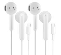 AEAOA Auriculares con Cable, 2 Unidades de Auriculares In-Ear para iPhone, Certificados por MFi, Estéreo Hi-Fi, Wired Earphones (USB, White)