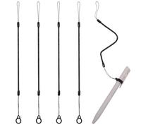 Aeaocvo 4 correas elásticas para bolígrafo, correa retráctil de resorte con anillo de silicona para atar bolígrafos de dibujo