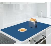 AECHY Alfombrilla de Silicona Extra Grande 90x60x0,2 cm, Tapete de Silicona para Encimera Cocina, Protector de Superficie Resistente al Calor, Impermeable y Antideslizante, Enviado Enrollado, azul