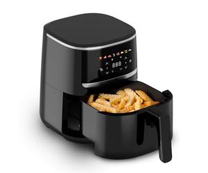 Aeco Compact AirFryer Freidora de aire caliente con pantalla táctil digital, 1500 W, ajustable de 80 a 200 °, 8 programas, con libro de recetas