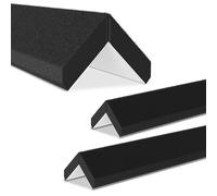 Aeco Sound® - 3 Protectores de Bordes, autoadhesivos, 3 Unidades, perfiles angulares de 30 cm, Fieltro Pet - para Camas de bebé, Muebles, Oficina en casa - Elegante y Seguro (Negro)