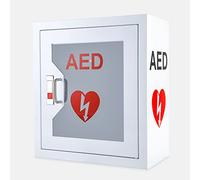 AED Cabinet Metal Steel Plate Wall Mount Storage Cabinet, CMXIKJ with Snap Lock Fits All AED Desfibrilators Suitable Emergency at Home, Office, Hospital and Public Places, 14.1 x 7 x 15.7 inches