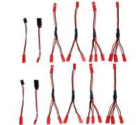 AEDIKO 12 divisores de enchufe JST de 15 cm JST macho hembra Y cable JST Y adaptador paralelo divisor arnés JST a JR adaptador para RC Car Crawler ESC batería motor ventilador de refrigeración