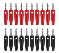 AEDIKO 20 conectores banana de 4 mm de alta corriente, apilables, 32 A, tipo tornillo, sin soldadura, adaptador de conector banana