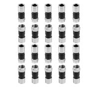 AEDIKO 20 conectores de compresión RG6 RG6 tipo F conector coaxial de compresión coaxial (negro)