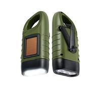 AeeYui Manivela Solar LED Linterna, Mini Portátiles Linternas de Emergencia para Exteriores, Impermeable Luz para Camping,Ciclismo Nocturno