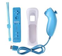 AeeYui Wii Juegos Mando Wii Controlador Remoto con Sensor Motion Plus y Kit de Controlador Nunchuck para Wii U y Wii